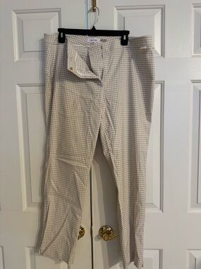 Calvin Klein Beige Gingham Pants